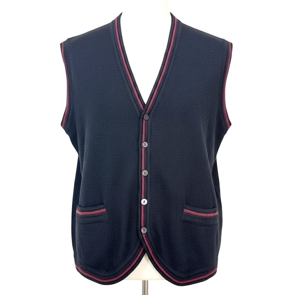 VTG Alpaca Wool vest made in Italy Umberto Testi for Fenzi Black Knit Heritage